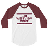 830 Westview Drive - 3/4 sleeve Raglan Shirt