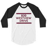 830 Westview Drive - 3/4 sleeve Raglan Shirt